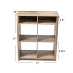 Console Table Shelf with 4 Square Cube Storage Compartments - Image 5