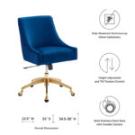 Discern Performance Velvet Office Chair - Image 21