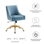 Discern Performance Velvet Office Chair - Image 42