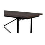 Conway 66-inch Industrial Wheeled Trestle Table - Mango Wood & Metal - Image 3