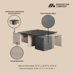 Haley Mid-Century Modern Nested Coffee Table - Image 13