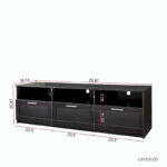 White modern minimalist TV cabinet 80 inch TV stand - Image 3