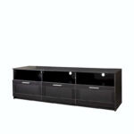White modern minimalist TV cabinet 80 inch TV stand - Image 9