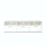 White modern minimalist TV cabinet 80 inch TV stand - Image 18