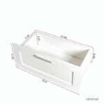 White modern minimalist TV cabinet 80 inch TV stand - Image 27