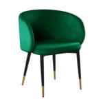 Rustic Velvet Upholstered Dining Chair - Image 13