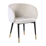 Rustic Velvet Upholstered Dining Chair - Image 14