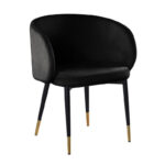 Rustic Velvet Upholstered Dining Chair - Image 15