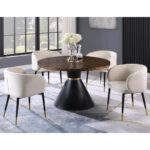 Rustic Velvet Upholstered Dining Chair - Image 12