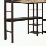 Full Loft Bed with Desk and Shelves - Image 9