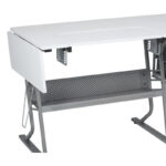 Eclipse Ultra Grey and White Wood Top Sewing Table - Image 5