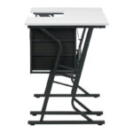 Eclipse Ultra Grey and White Wood Top Sewing Table - Image 10