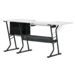 Eclipse Ultra Grey and White Wood Top Sewing Table - Image 12