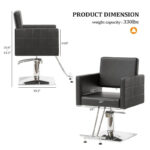 PVC Leather Stainless Steel Foot Operated Salon Styling Chair