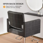 PVC Leather Stainless Steel Foot Operated Salon Styling Chair - Image 6