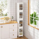 Javlergo 65 Narrow Tall Storage Bin, 4 Tier Foldable Kitchen Storage Cabinet Organizer,Freestanding Kitchen Pantry - Image 2