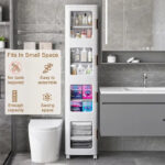 Javlergo 65 Narrow Tall Storage Bin, 4 Tier Foldable Kitchen Storage Cabinet Organizer,Freestanding Kitchen Pantry - Image 9