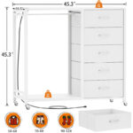 Rollway Dresser with Charge Station and LED Light,Chest With Drawers for Kids Room - Image 5