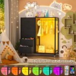 Rollway Dresser with Charge Station and LED Light,Chest With Drawers for Kids Room - Image 10