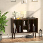 Record Player Stand with Power Outlet and USB Ports, Vinyl Record Storage Table,Vinyl Holder Display Shelf - Image 26