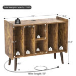 Record Player Stand with Power Outlet and USB Ports, Vinyl Record Storage Table,Vinyl Holder Display Shelf - Image 7