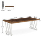 71 Wood Metal Home Office Executive Computer Desk Writing Table - Image 13