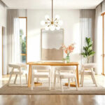 Middlebrook Modern Solid Wood Dining Table with Geometric Legs - Image 4