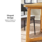 Middlebrook Modern Solid Wood Dining Table with Geometric Legs - Image 5