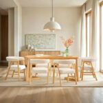 Middlebrook Modern Solid Wood Dining Table with Geometric Legs - Image 8