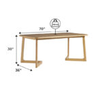 Middlebrook Modern Solid Wood Dining Table with Geometric Legs - Image 9