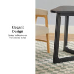 Middlebrook Modern Solid Wood Dining Table with Geometric Legs - Image 16