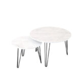 27.56 Round Nesting Coffee Table Set of 2 - Image 17