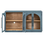 60 Farmhouse 4-Door Large Storage Vintage Sideboard with Metal Handles and Adjustable Shelves - Image 25