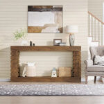 Vintage Long Console Table, Wood Entryway Table with Storage for Living Room - Image 3