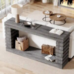 Vintage Long Console Table, Wood Entryway Table with Storage for Living Room - Image 7